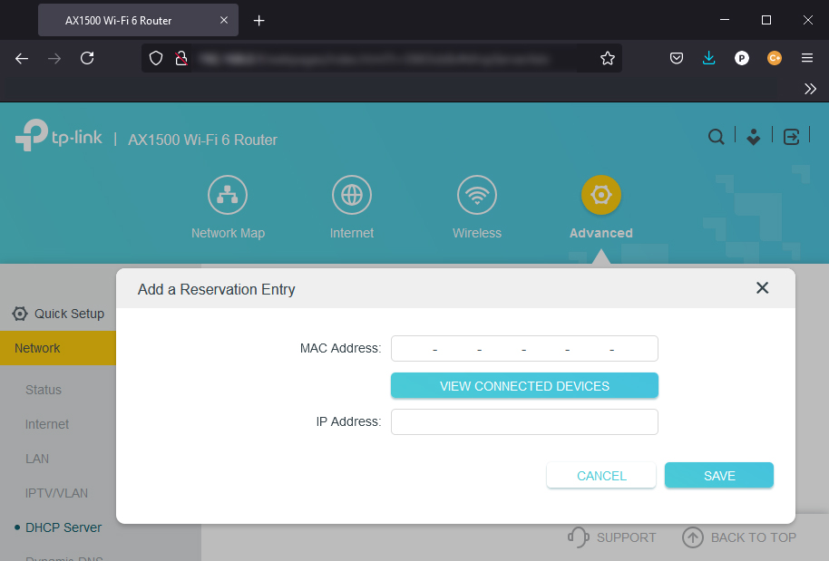 TP Link Router DHCP Server Add IP