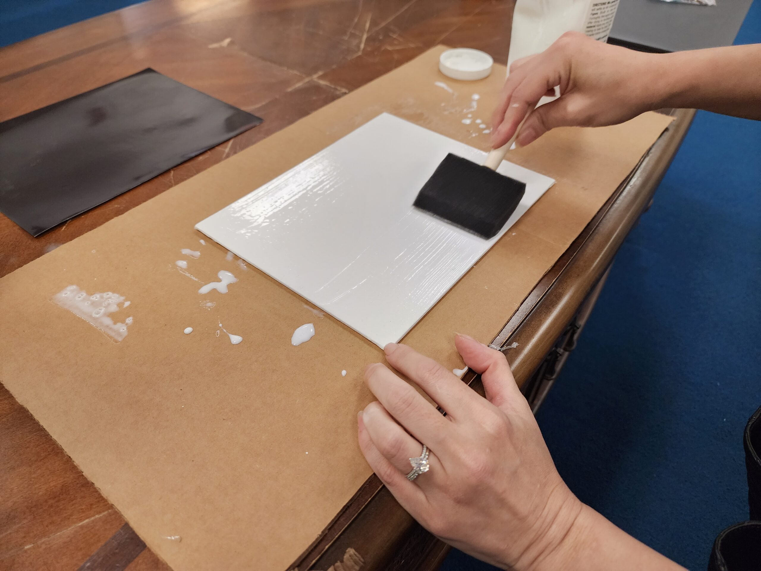 Applying InkJet Receptive Coating onto a Canvas Board